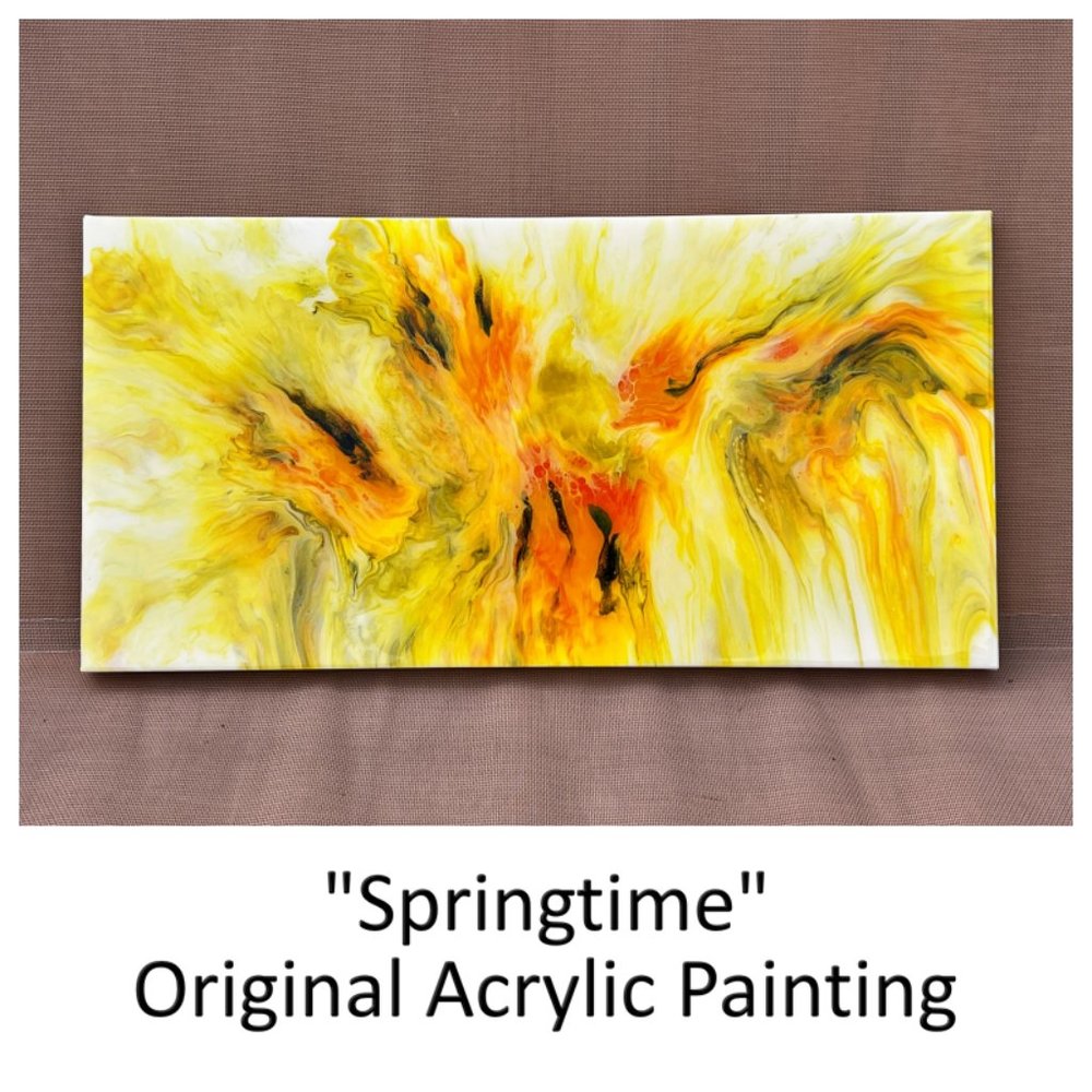 OOAK "Springtime" Acrylic on Canvas - Picture 3 of 3